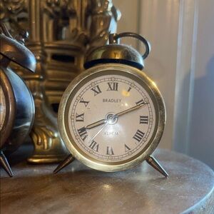 Bradley Gold Roman Numeral Alarm Clock
